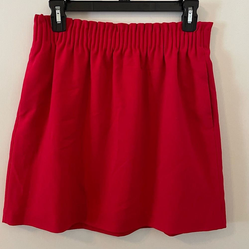 JCREW Mercantile Casual Mini Skirt (Sz 4, Red)